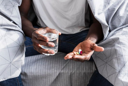 A man combining NMN and other supplements